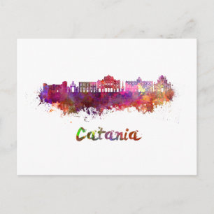 Carte Postale Aquarelle Catane