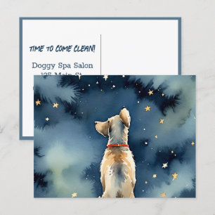 Carte Postale Aquarelle Chien Pour Spa Grossissant