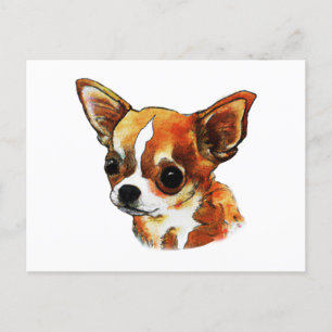 Carte Postale Aquarelle Chihuahua
