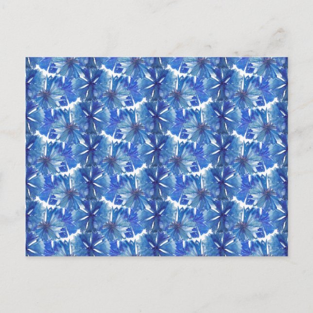 Carte Postale aquarelle cornflower glaçure (Devant)