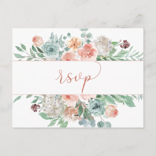 Carte Postale Aquarelle d'abricot en floraison RSVP Floral