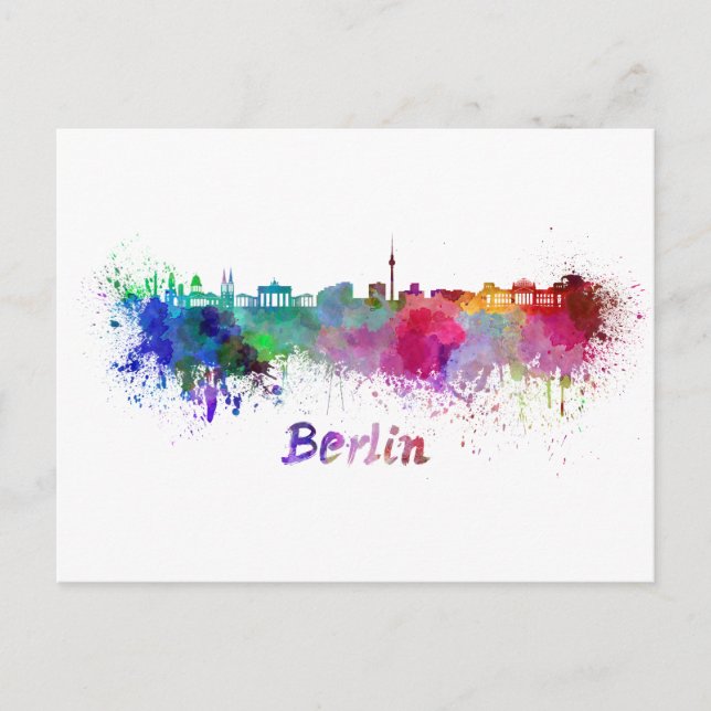 Carte Postale Aquarelle de Berlin (Devant)
