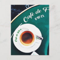 Aquarelle de café Paris-France