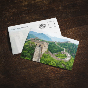 Carte postale Aquarelle de la Grande Muraille de C