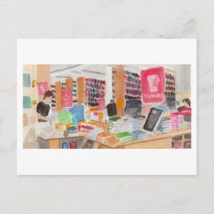 Carte Postale Aquarelle de la librairie Strand