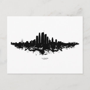 Carte Postale Aquarelle de la ligne aérienne de Los Angeles