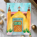 Carte Postale Aquarelle de l'église San Jose de Gracia Nouveau M<br><div class="desc">Peinture aquarelle inspirée d'une visite au Nouveau-Mexique. Main peinte par moi pour toi. Ajoutez ou modifiez votre propre texte si vous souhaitez le customiser. N'oubliez pas de jeter un oeil à ma boutique pour plus de divertissement!</div>