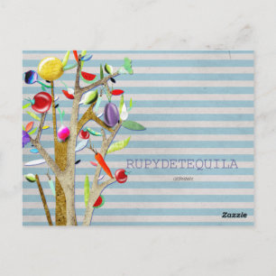 Carte Postale Aquarelle de légumes VINTAGE