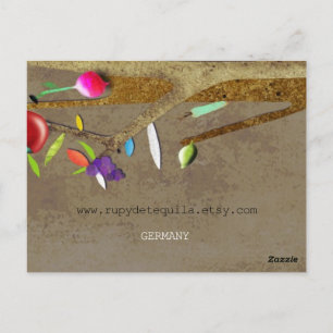 Carte Postale Aquarelle de légumes VINTAGE
