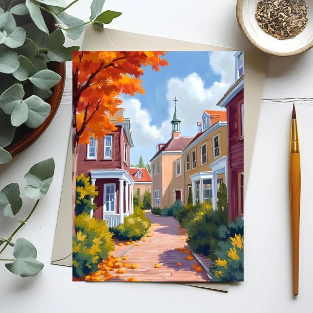 Carte Postale Aquarelle de Newport Rhode Island (Créateur téléchargé)