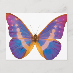 Carte Postale Aquarelle de papillon exotique