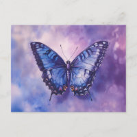 Aquarelle de papillon pourpre