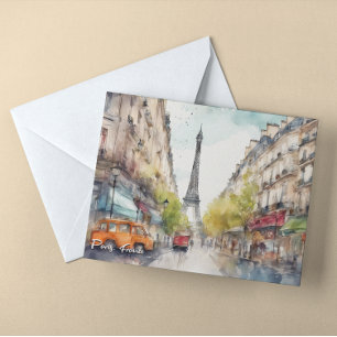 Carte Postale Aquarelle de Paris France