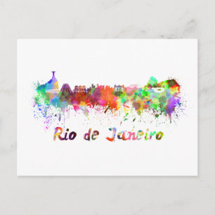 Carte Postale Aquarelle de Rio de Janeiro
