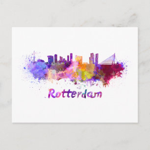 Carte Postale Aquarelle de Rotterdam