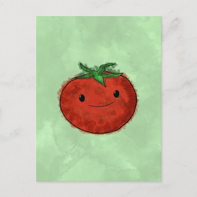 Carte Postale Aquarelle de tomate mignonne (Devant)