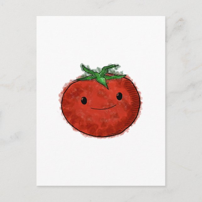 Carte Postale Aquarelle de tomate mignonne (Devant)
