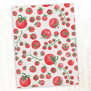Carte Postale Aquarelle de tomates Motif méditerranéen d'été