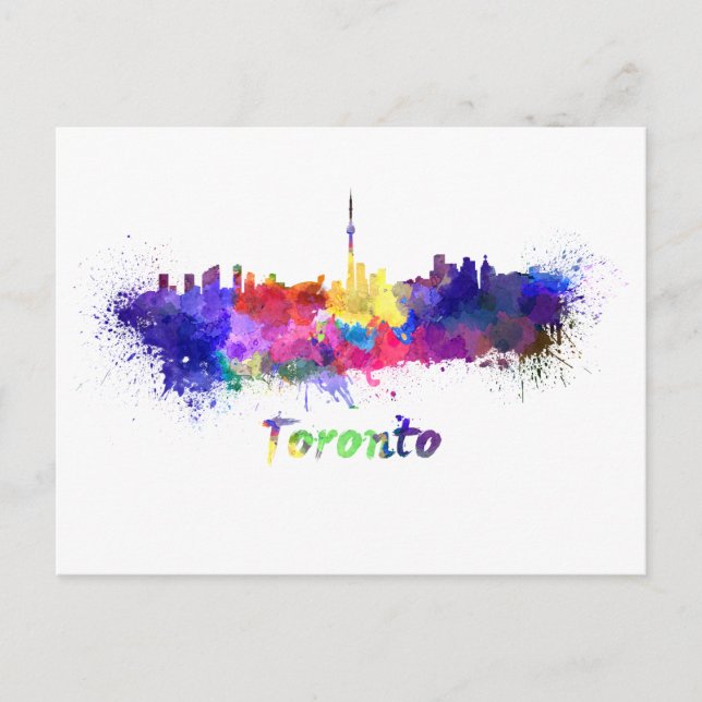 Carte Postale Aquarelle de Toronto (Devant)