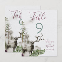 Aquarelle des bois Cerfs de forêt Numéro de tablea