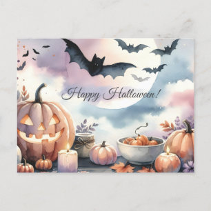 Carte Postale Aquarelle d'Halloween