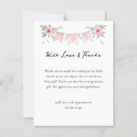 Aquarelle d'oie soie fille Merci Baby shower