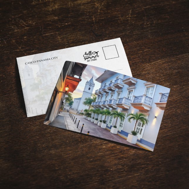 Carte postale aquarelle du Casco de la vieille vil (Créateur téléchargé)