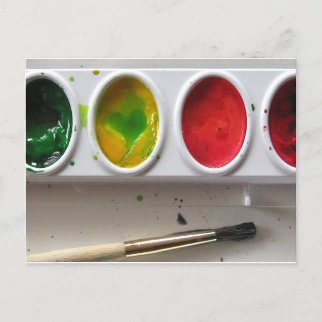 Carte Postale Aquarelle du coeur (Devant)