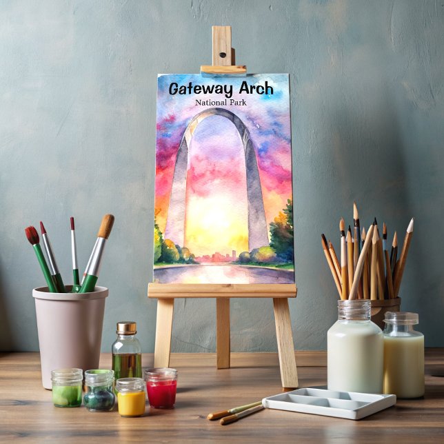 Carte Postale Aquarelle du parc national Gateway Arch (Créateur téléchargé)