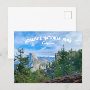 Carte Postale Aquarelle du parc national Yosemite