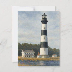 Carte Postale Aquarelle du phare de Bodie Island