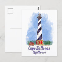 Aquarelle du phare de Cape Hatteras Caroline du No