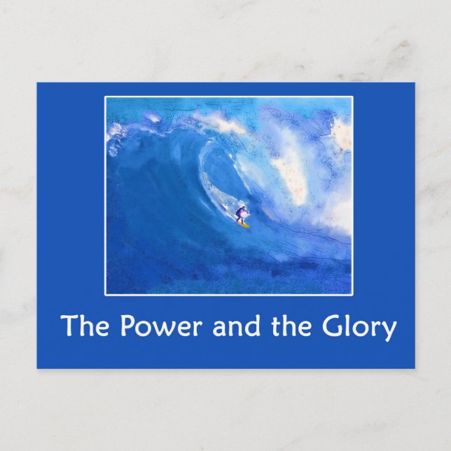 Carte Postale Aquarelle du surf (Devant)