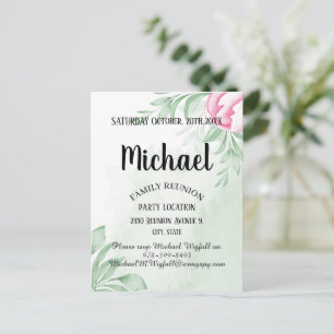 Carte Postale Aquarelle Eucalyptus Famille Réunion Enregistrer L