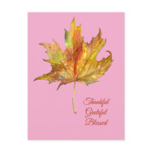 Aquarelle Feuille d'érable — Merci gracieusement b