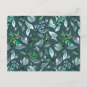 Carte Postale Aquarelle feuilles mortes 5