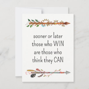 Carte Postale Aquarelle Flèche et plumes de saumons