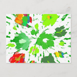 Carte Postale Aquarelle Floral Pop Art