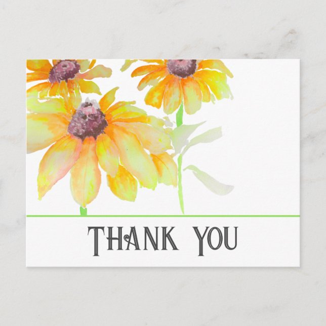 Carte Postale Aquarelle florale (Devant)