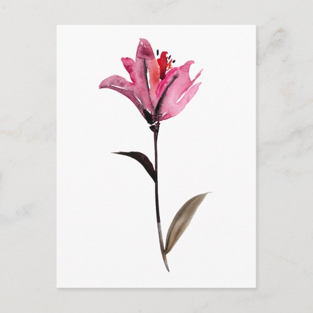 Carte Postale Aquarelle florale II (Devant)