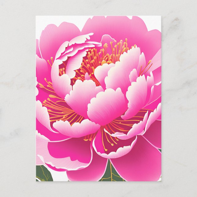 Carte Postale Aquarelle florale rose (Devant)