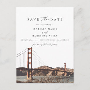 Carte Postale Aquarelle Golden Gate San Francisco Californie