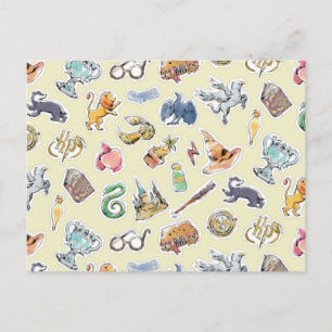 Carte Postale Aquarelle Harry Potter Icons