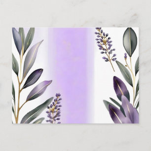 Carte Postale Aquarelle Lavande et Eucalyptus