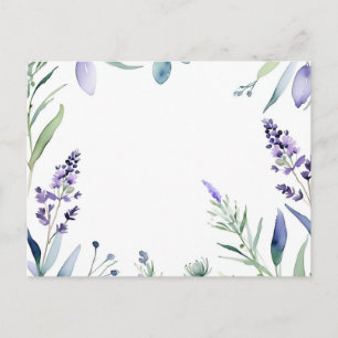 Carte Postale Aquarelle Lavande Et Eucalyptus