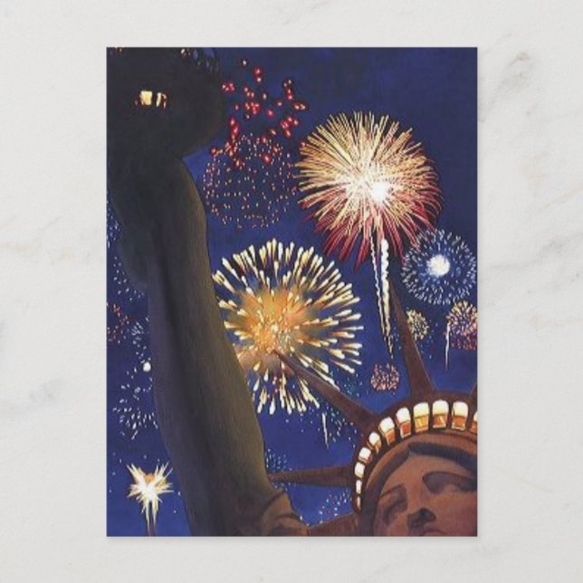 Carte Postale Aquarelle "Liberty 2K" Statue de Liberty (Devant)