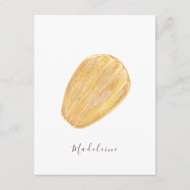 Carte Postale Aquarelle Madeleine (Devant)