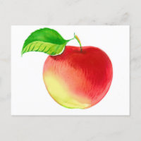 Aquarelle mignonne Fruit de pomme rouge