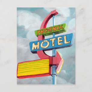 Carte Postale Aquarelle Motel Phoenix