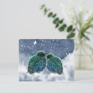 Carte postale Aquarelle Oiseaux, Art Artistique Na